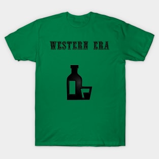 Western Era - Whiskey Bottle and Glass T-Shirt